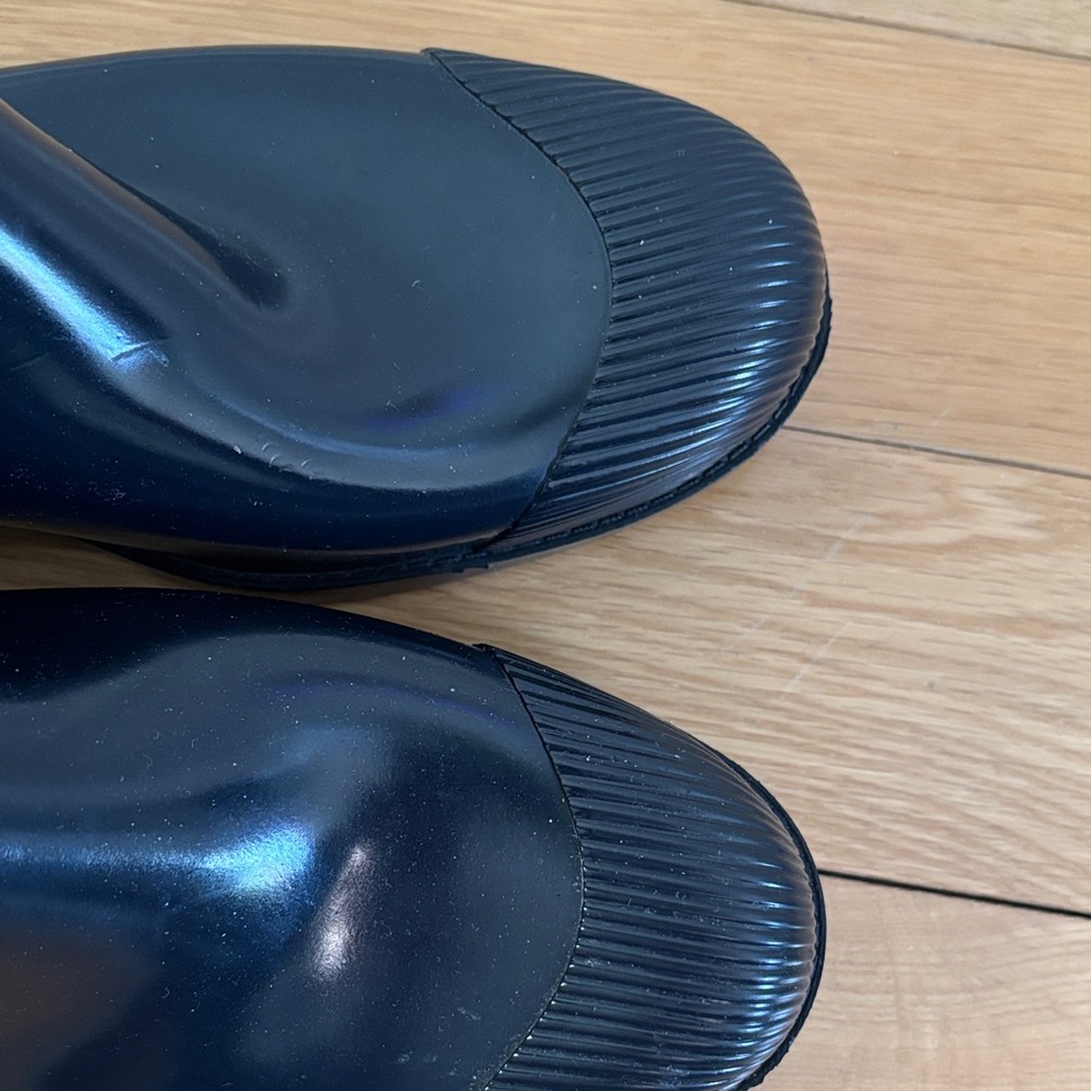 Coach Glossy Navy Rain Boots - Picture 2 of 10